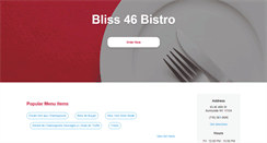 Desktop Screenshot of bliss46bistro.com